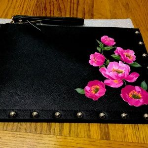 White House Black Market, Floral Pouch GWP Black